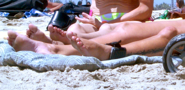 Guy In Line Behind Girls In Bikinis Notices An Ankle Monitor On One Girl