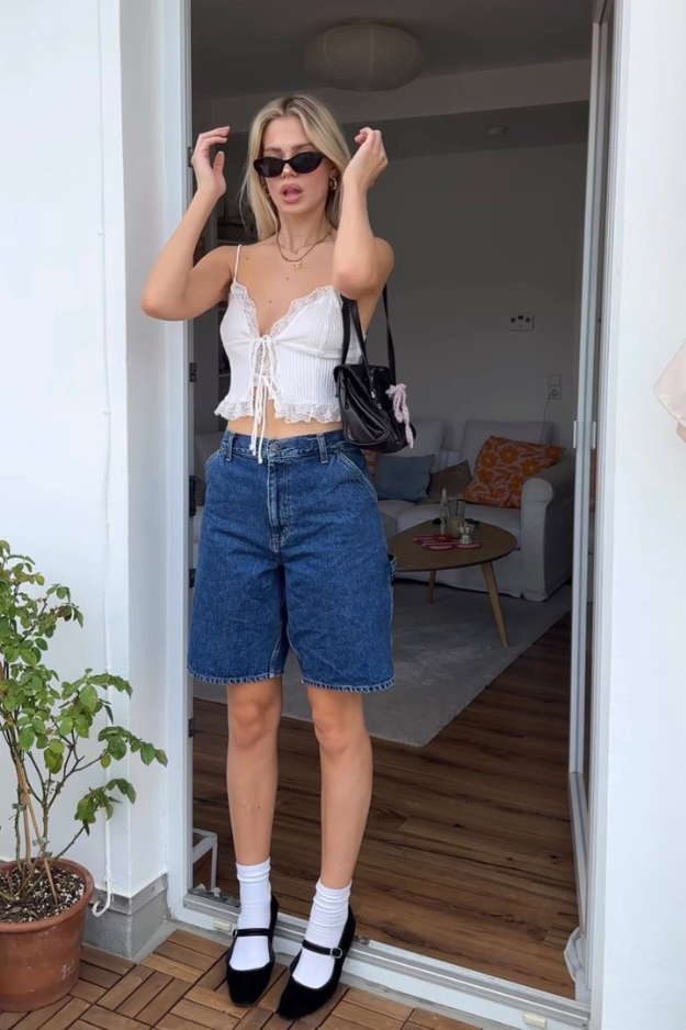 26 Jorts Outfits That Feel Effortless, Casual, and Just the Right Amount of Cool