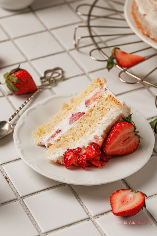 The Most Beautiful Strawberry Shortcake Layer Cake You'll Ever Make at Home