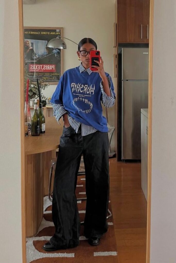 academic shirt underneath a jersey
