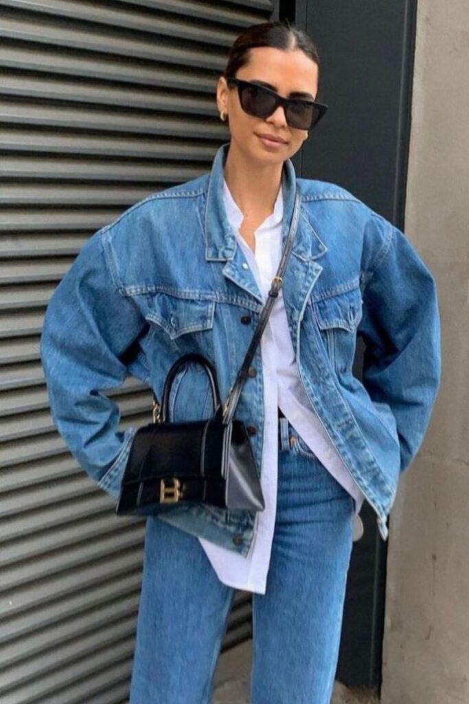 Denim on Denim Outfits Are Back and This List Proves It Was Never a Mistake oversized trucker and jeans