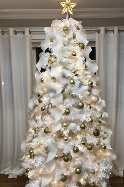 The 12 White Christmas Trees That Turn Your Home Into a Snowy Fairytale The 12 White Christmas Trees That Turn Your Home Into a Snowy Fairytale
