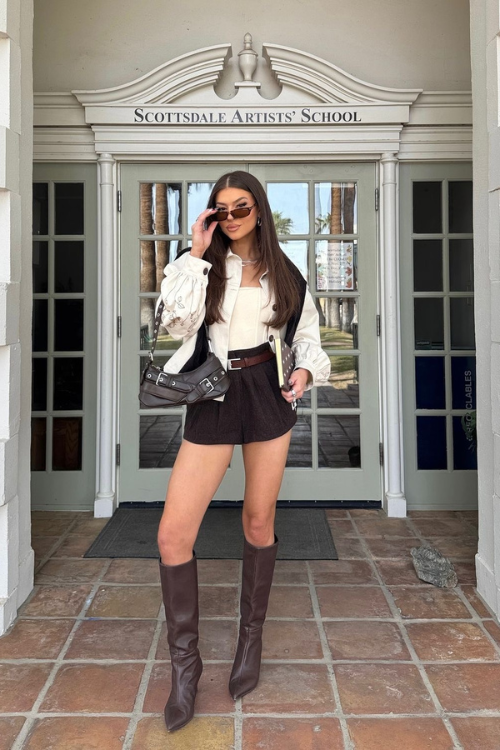 The 23 Brown Shorts Outfits That Take You From Coffee Runs to Cocktails The 23 Brown Shorts Outfits That Take You From Coffee Runs to Cocktails