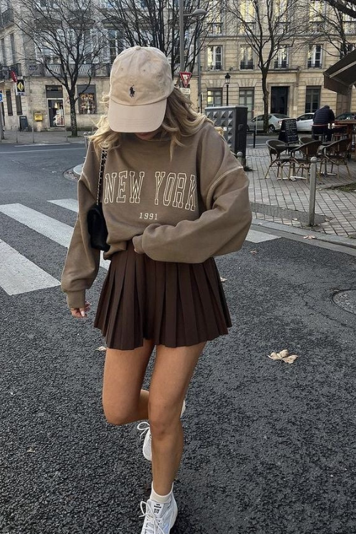 15 Hoodie and Skirt Outfits So Cute You’ll Want to Live in Them