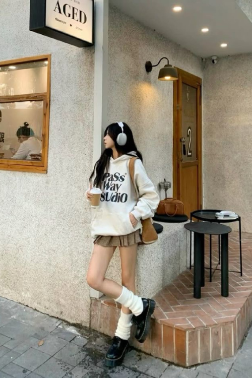 15 Hoodie and Skirt Outfits So Cute You’ll Want to Live in Them