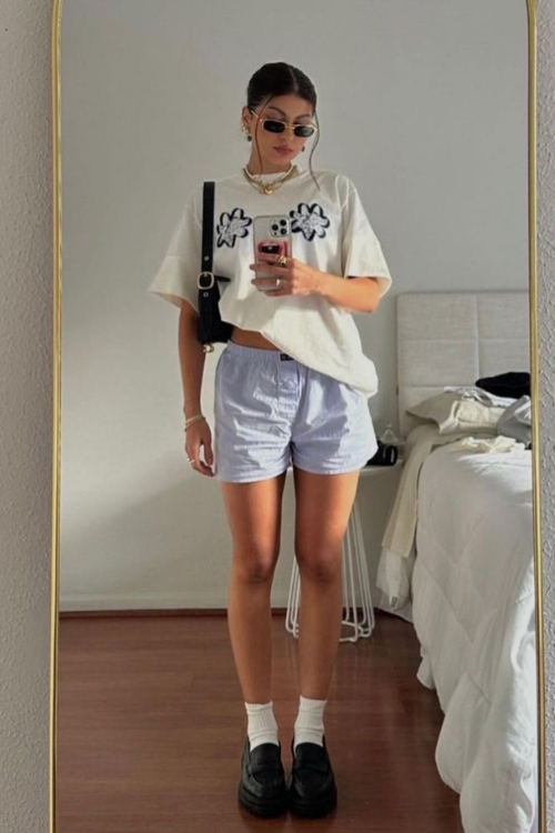 31 Cute Boxer Shorts Outfits Every Cool Girl Is Pinning Right Now