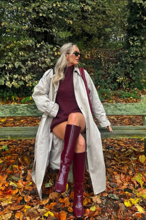 10 Burgundy Boots Outfits That Are Trendier Than Black Right Now 10 Burgundy Boots Outfits That Are Trendier Than Black Right Now