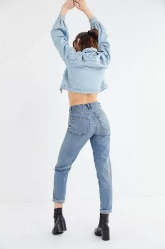 Double Denim with Black Ankle Boots