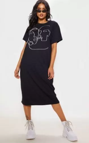 Oversized Art Tee as Dress