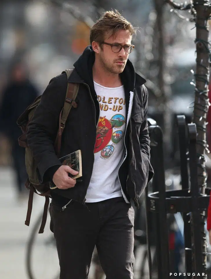 Statement Tee Under Open Jacket