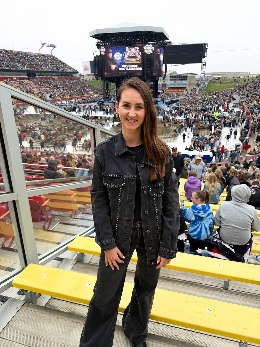 Studded Denim Set For A Country Concert