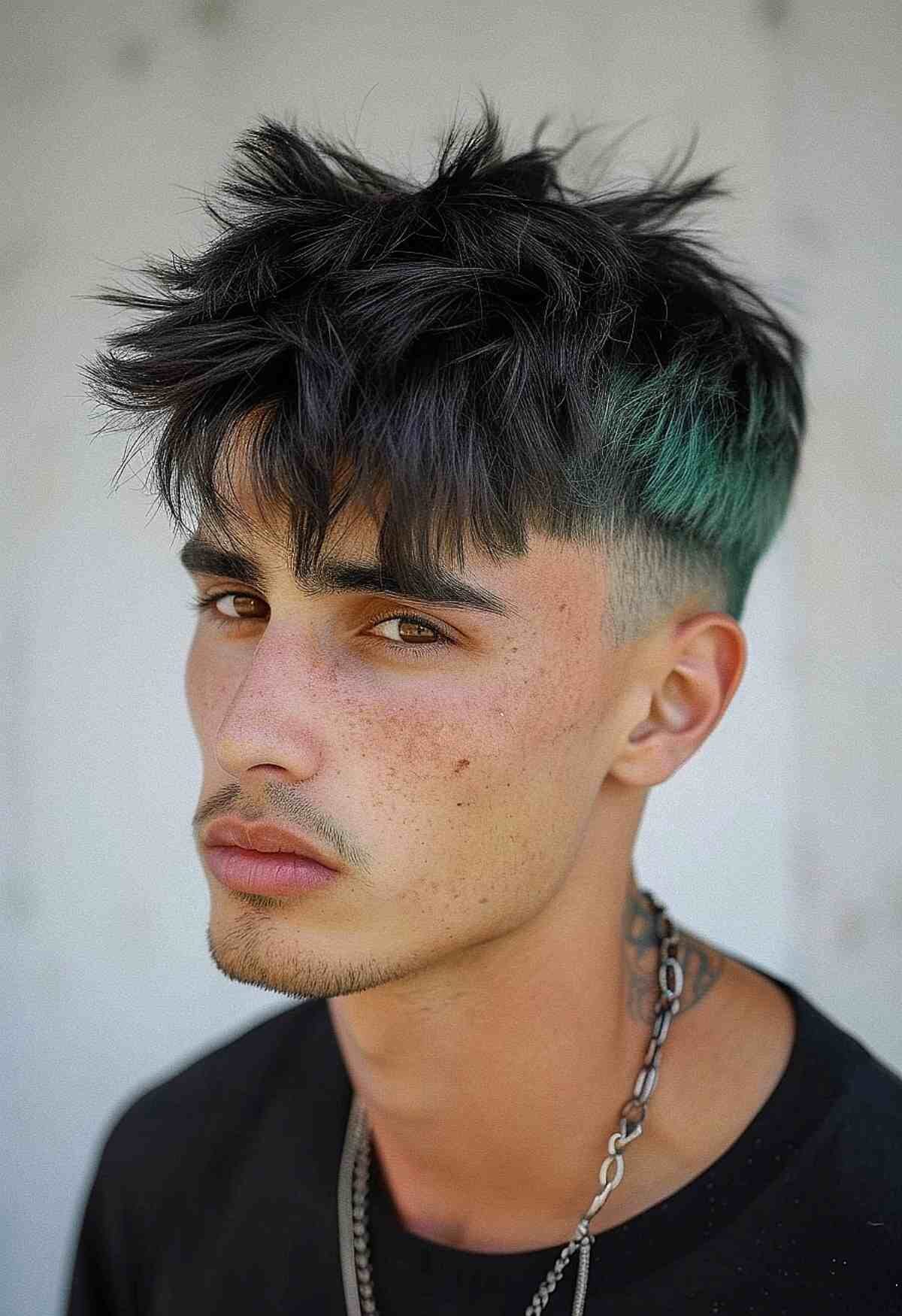 Natural Black and Green on the Side