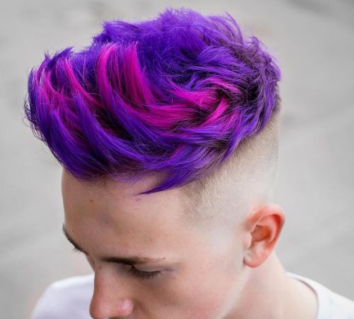 Purple & Pink for Men's Hair
