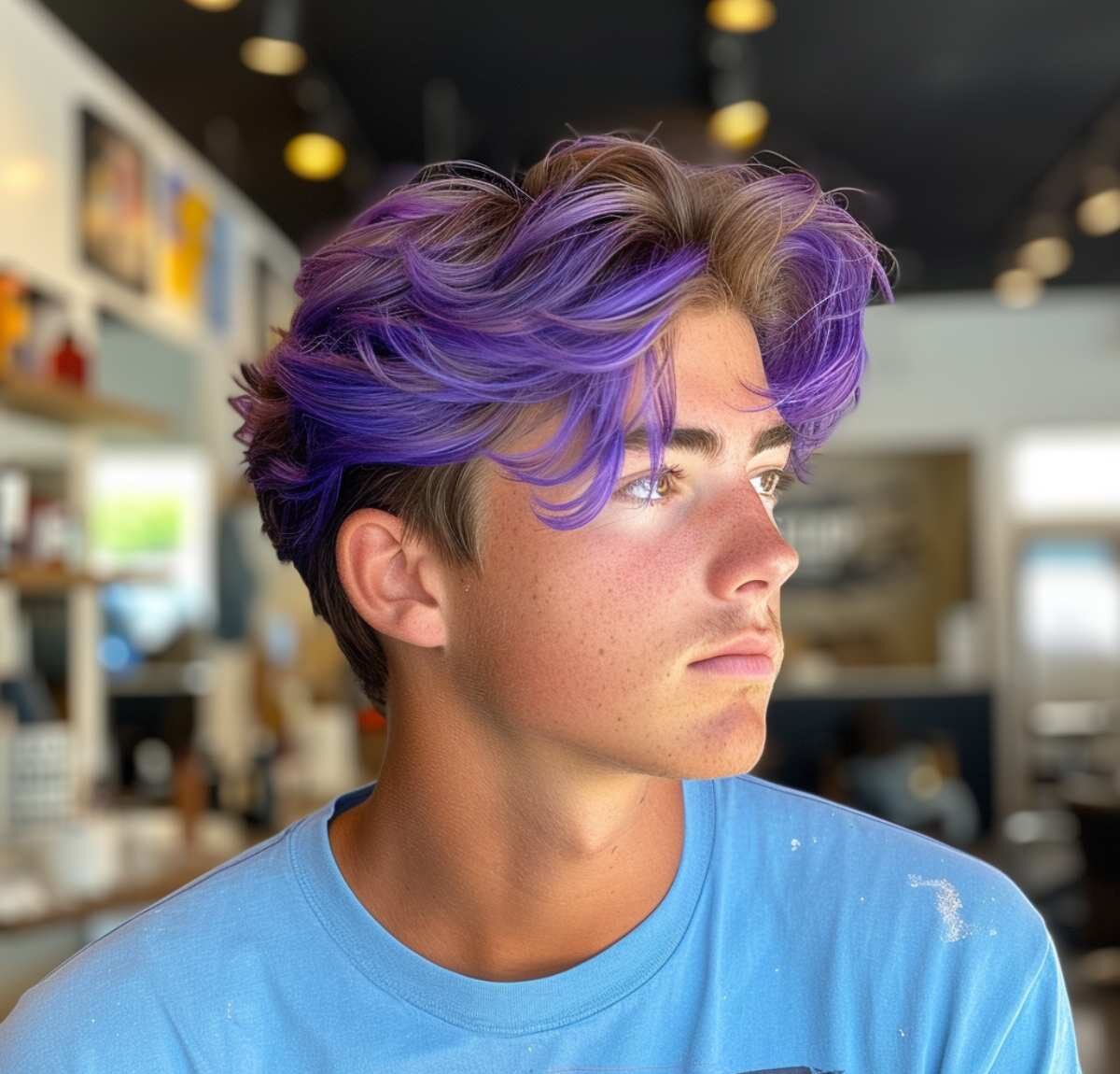 Peacock Bright Purple Hair Color Melt for Men