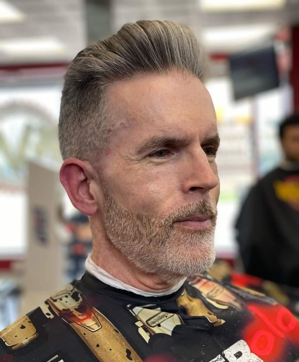 Classic blended gray hair for older men