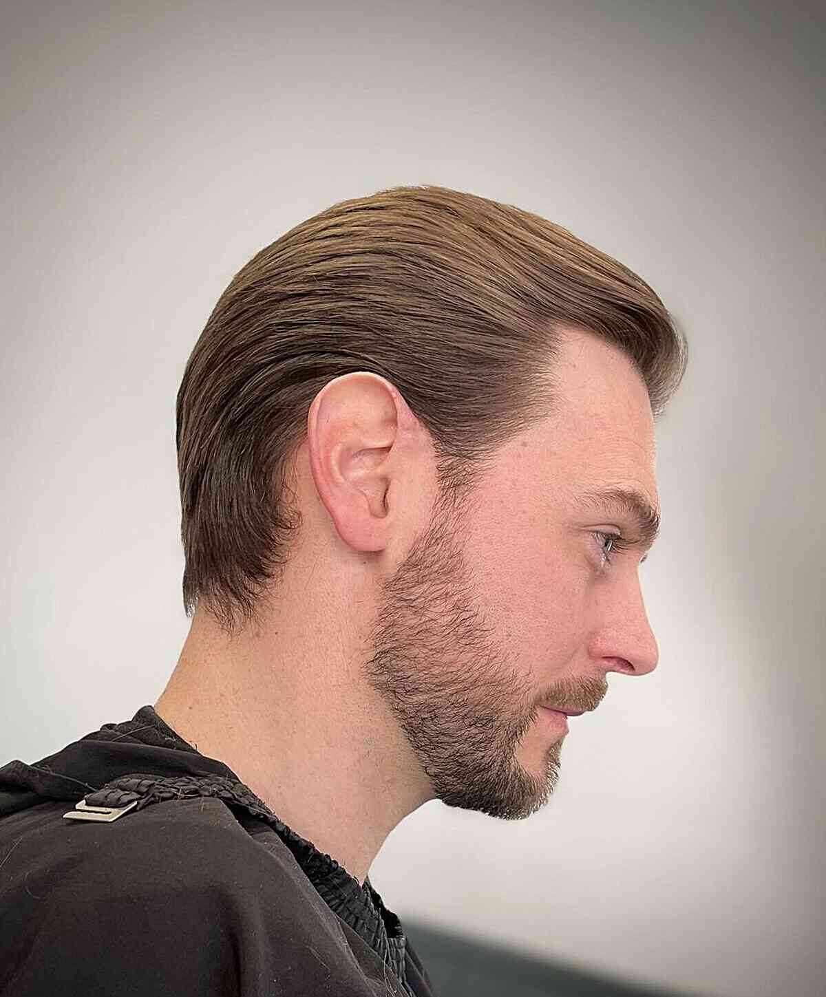 Warm Medium Brown Hair Color for a Man