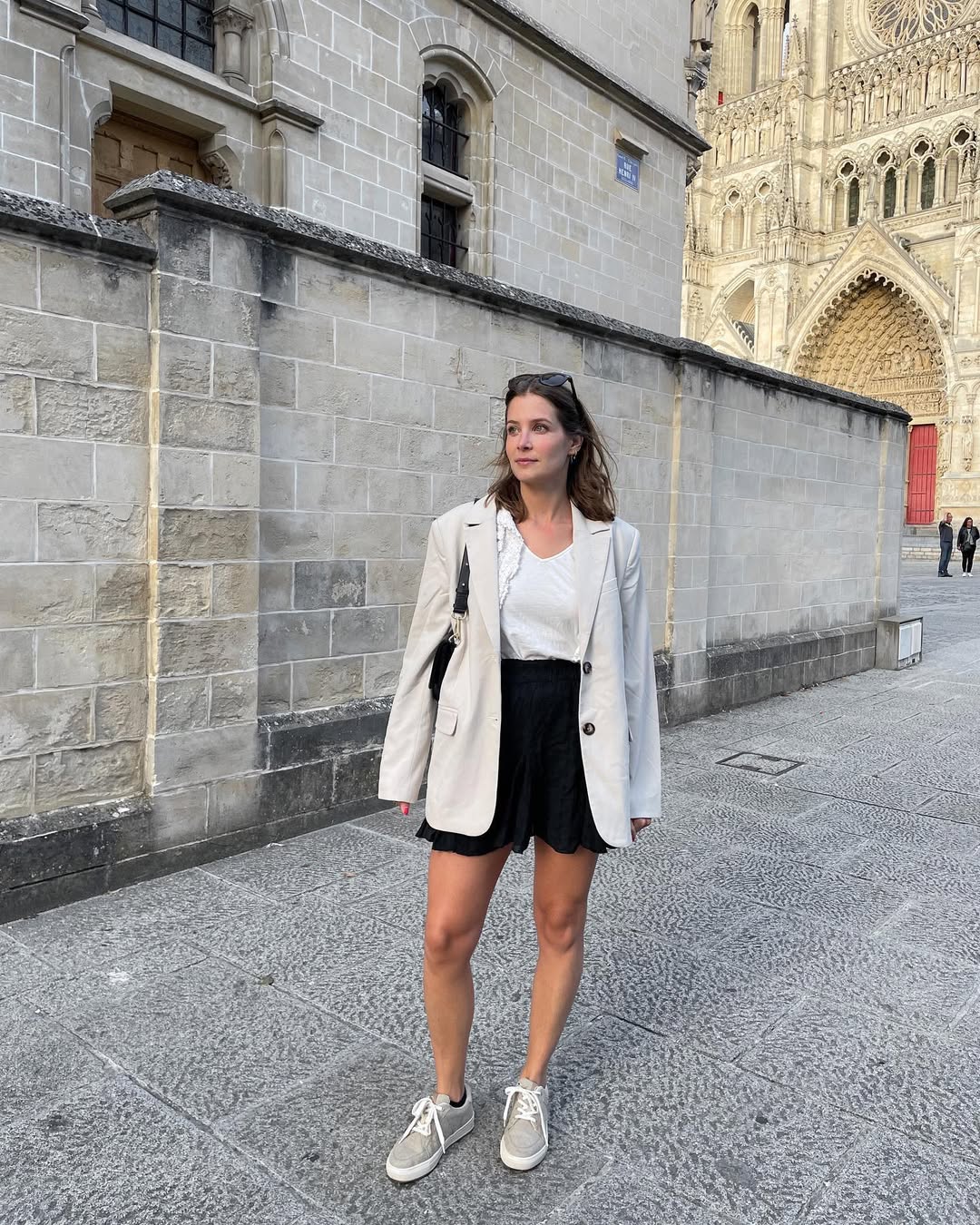 Chic Blazer and Skirt Back-to-School Look