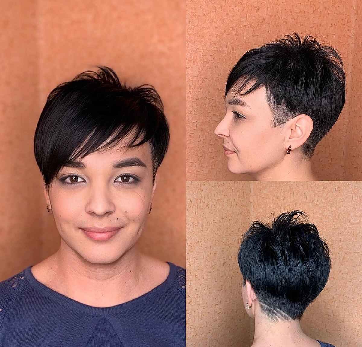 29 Short Hair Ideas with Side Bangs That Look Instantly Stylish Edgy Short Cut with Side-Swept Bangs