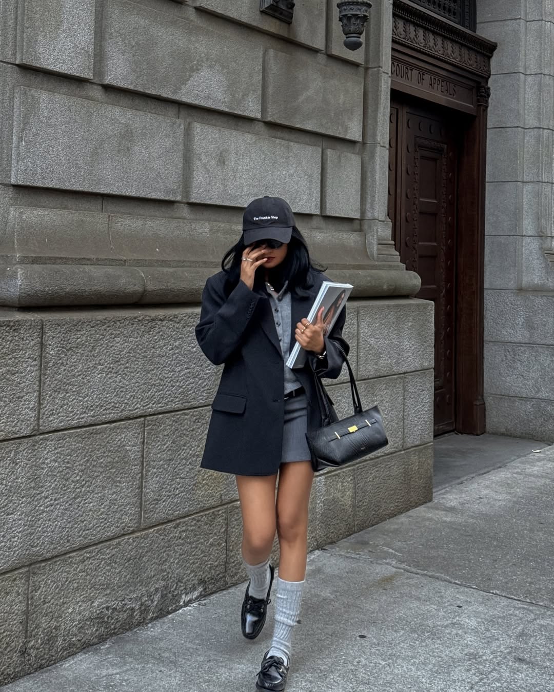 Preppy Blazer and Pleated Mini Skirt School Outfit