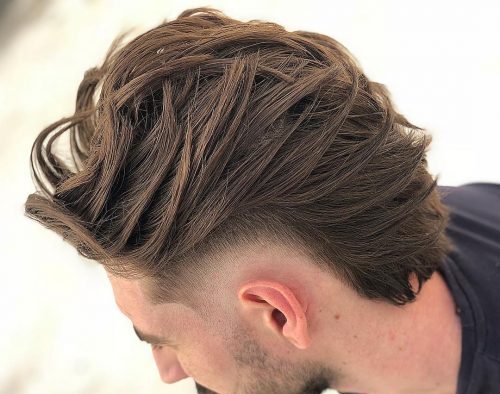 Longer Haircut with High Drop Fade