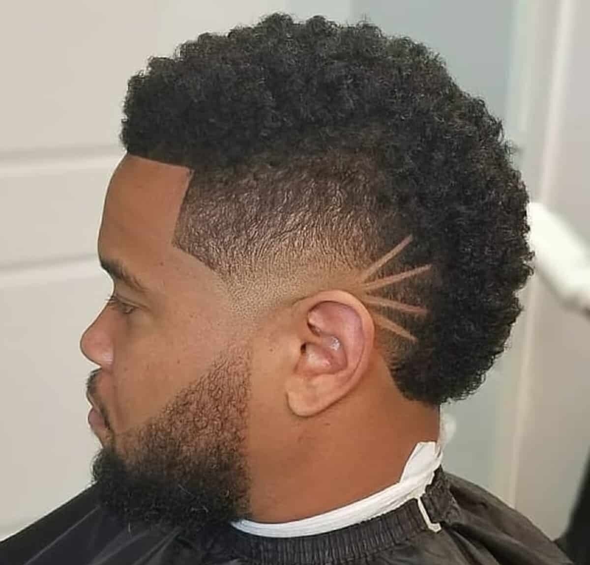 Guys tapered mohawk and side designs