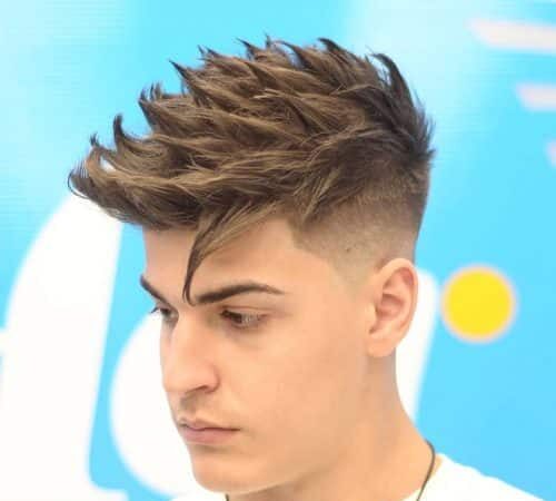 Spiky Hair with High Fade