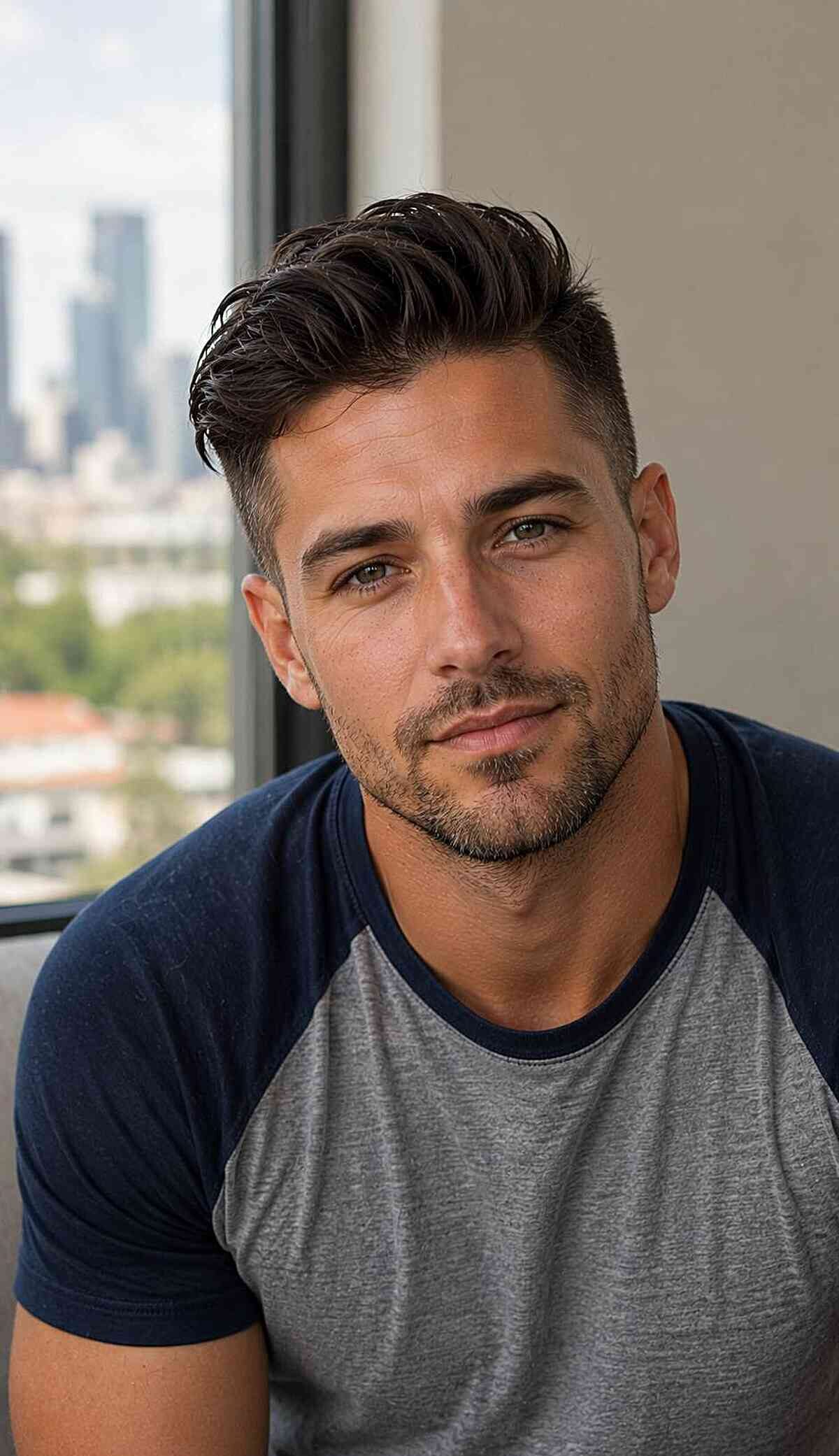 Modern Short Sides with Textured Long Top