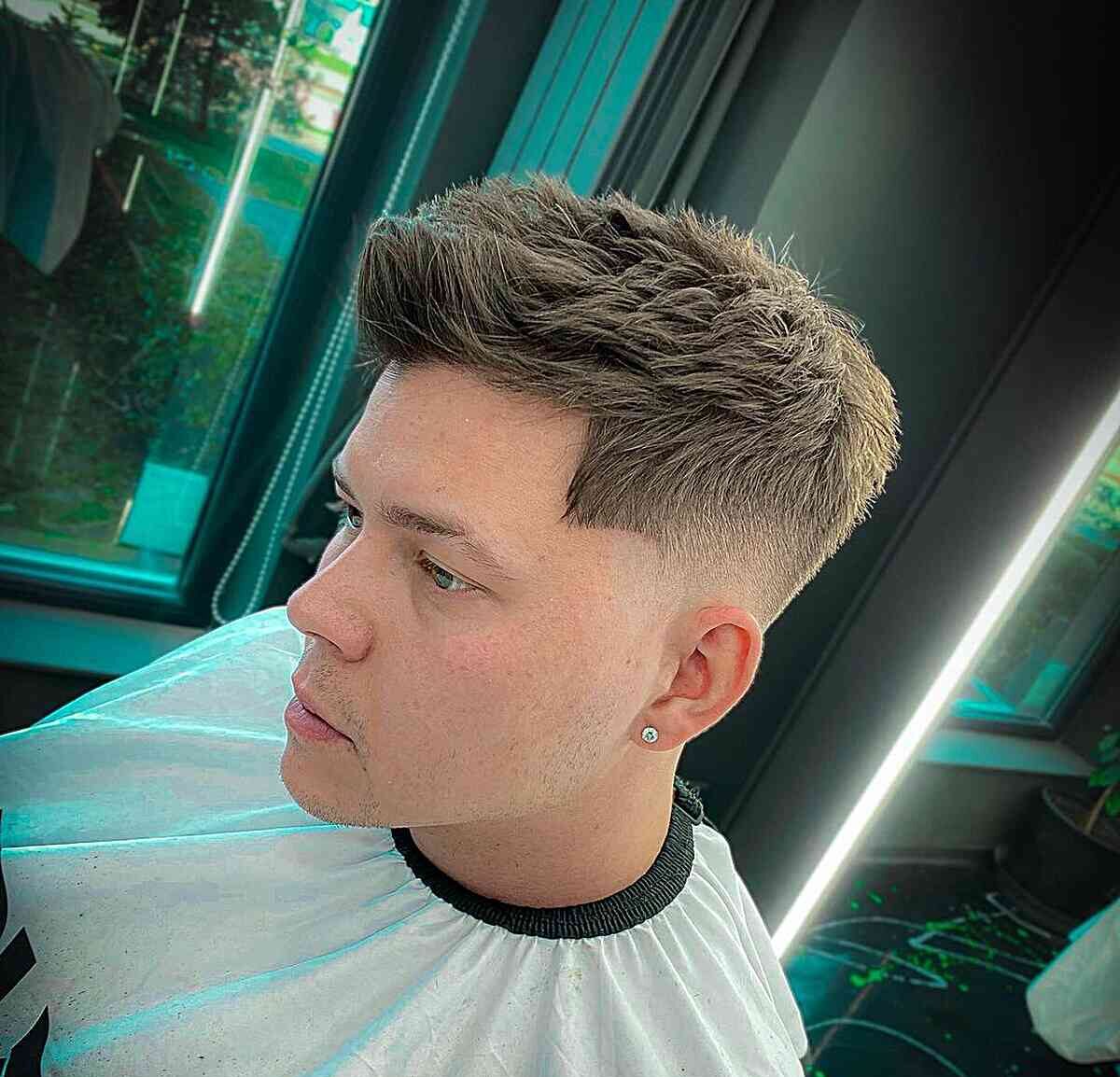 Textured Hair with Taper Fades