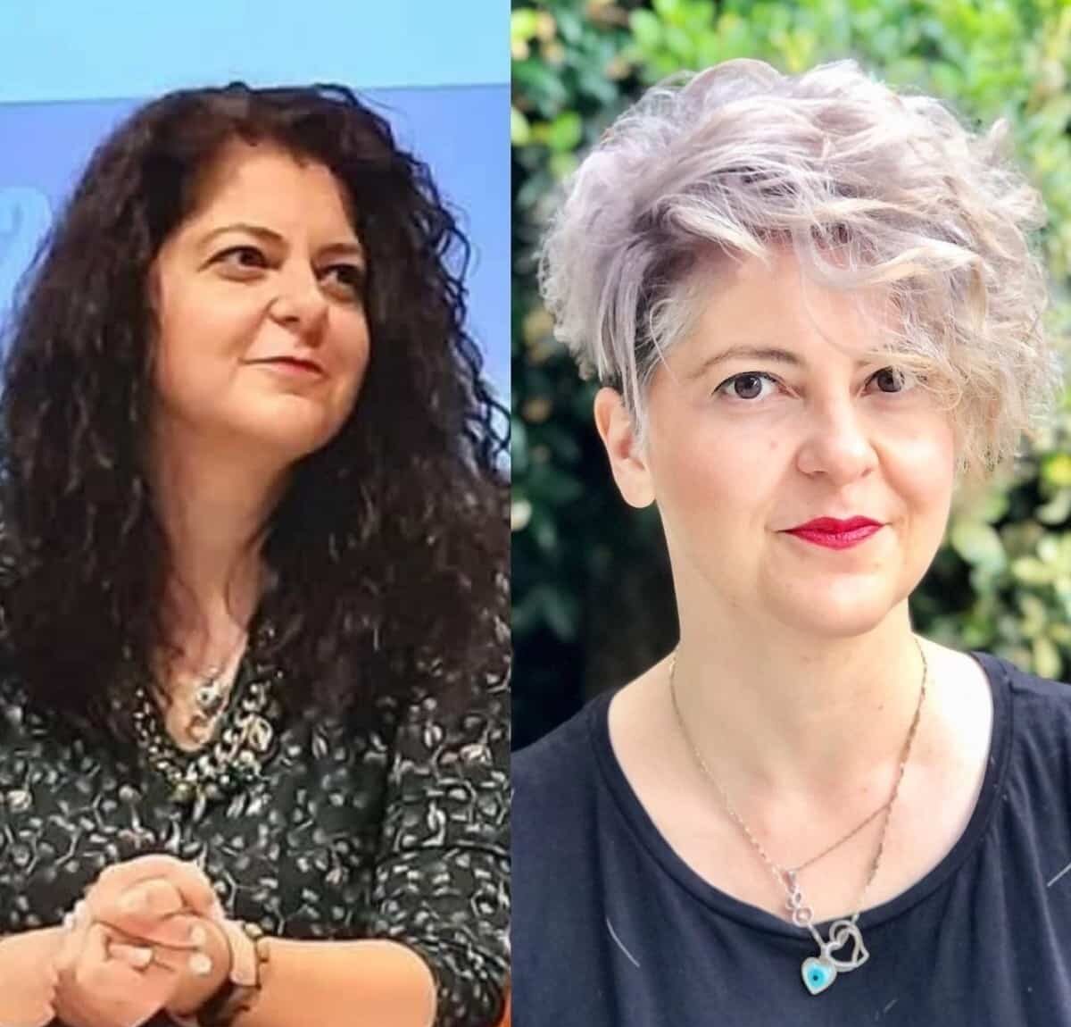 The asymmetrical Pixie Bob for 60-year-olds with wavy Hair