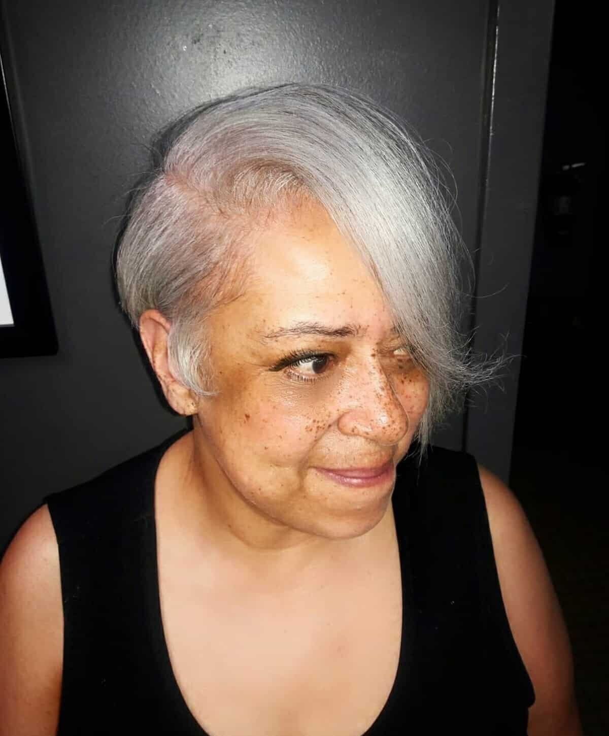 Short and Asymmetrical for Black Women over 60