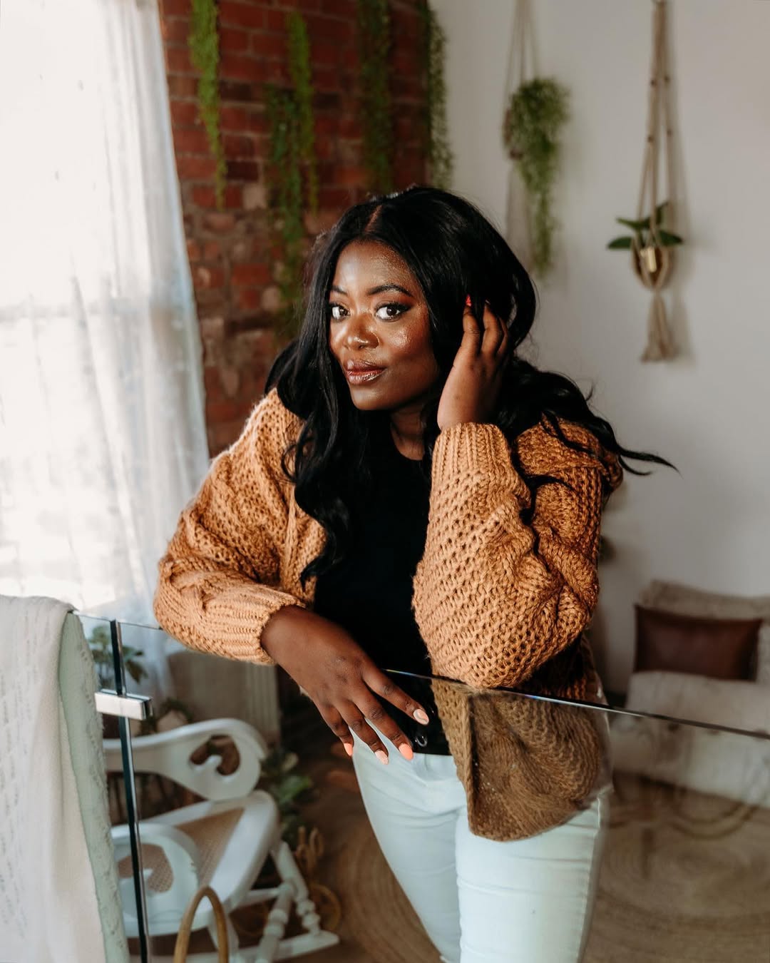 Cozy Knit Cardigan With White Jeans