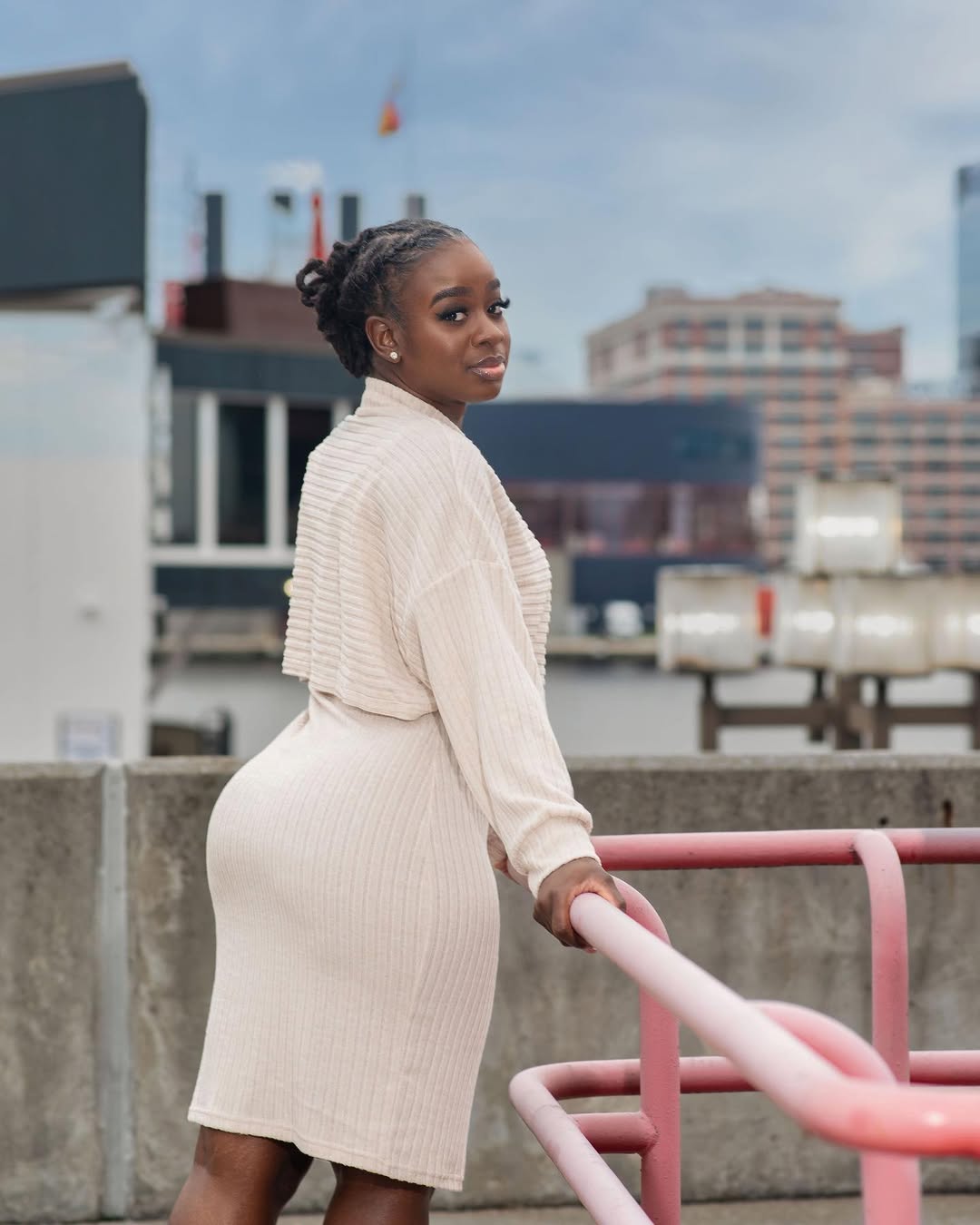 Ribbed Knit Set With Matching Cropped Cardigan