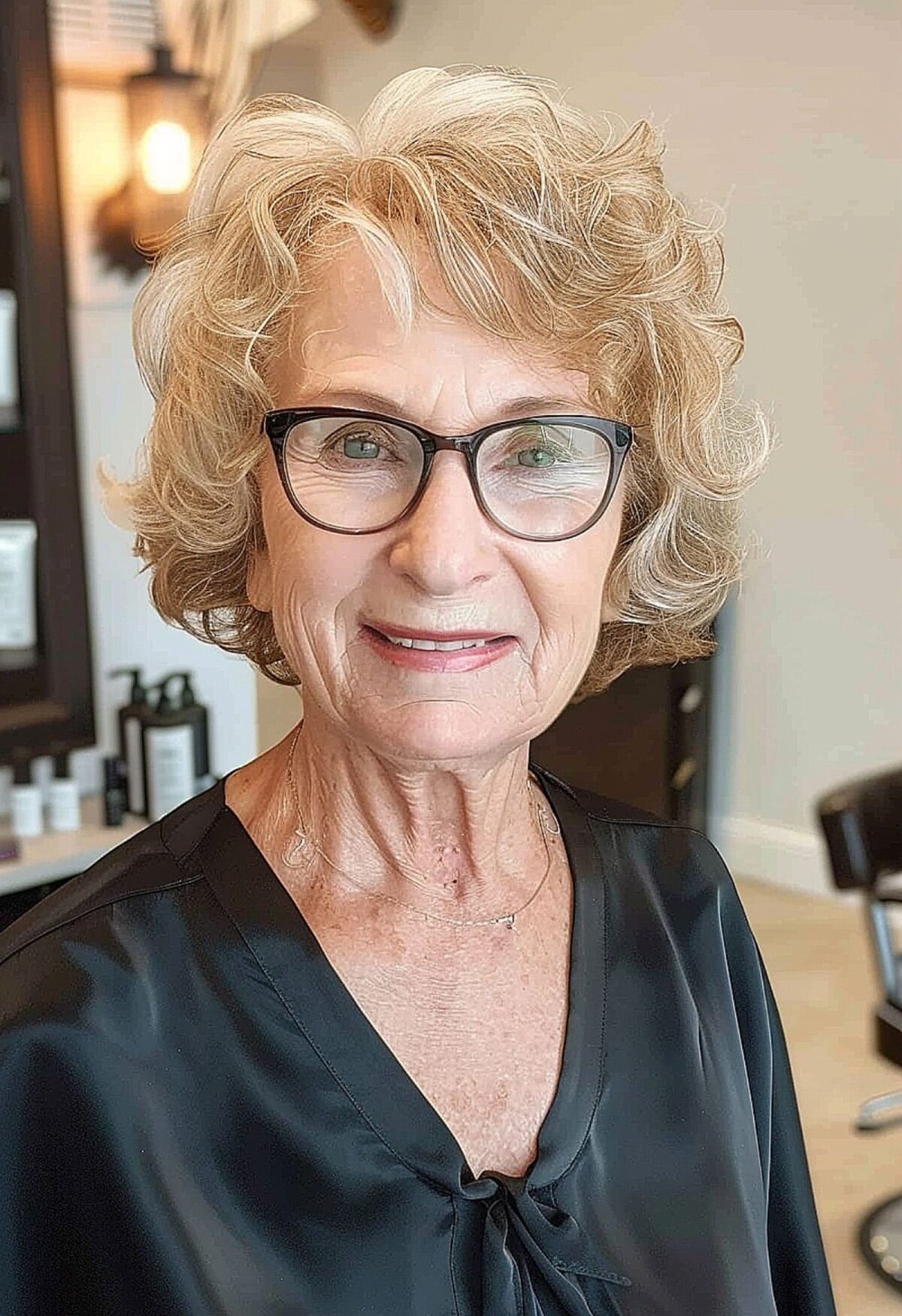 Flattering Voluminous Curls for Women Over Seventy