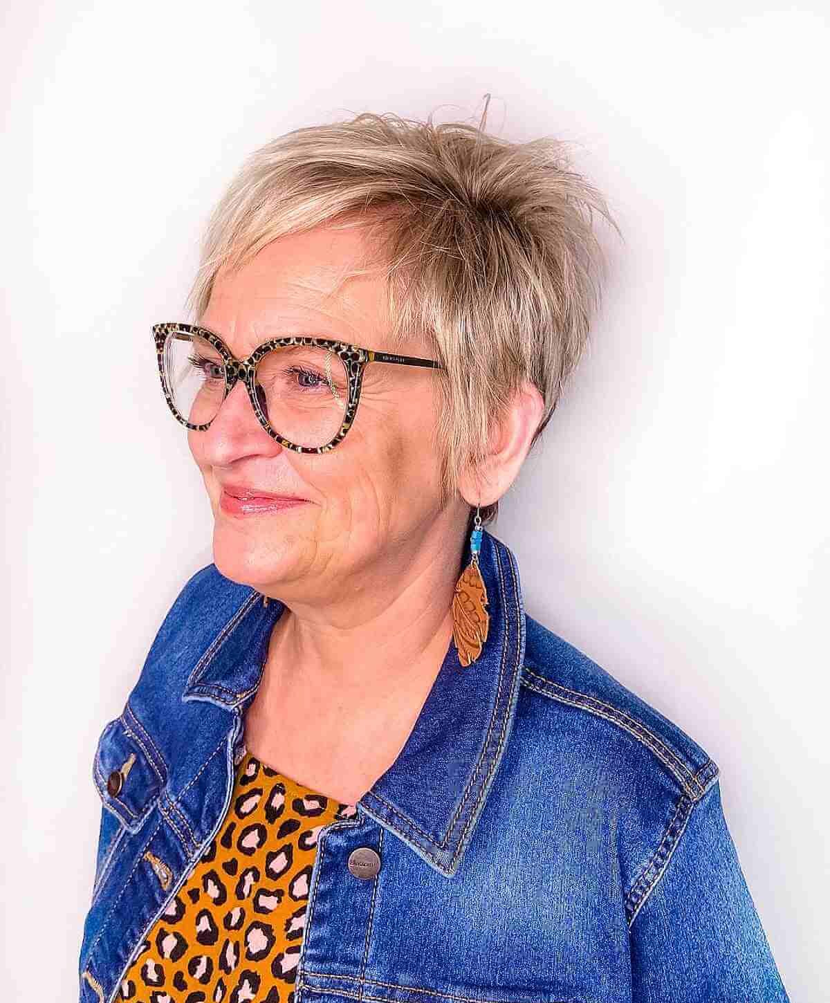 Blonde Piece-y Pixie Cut