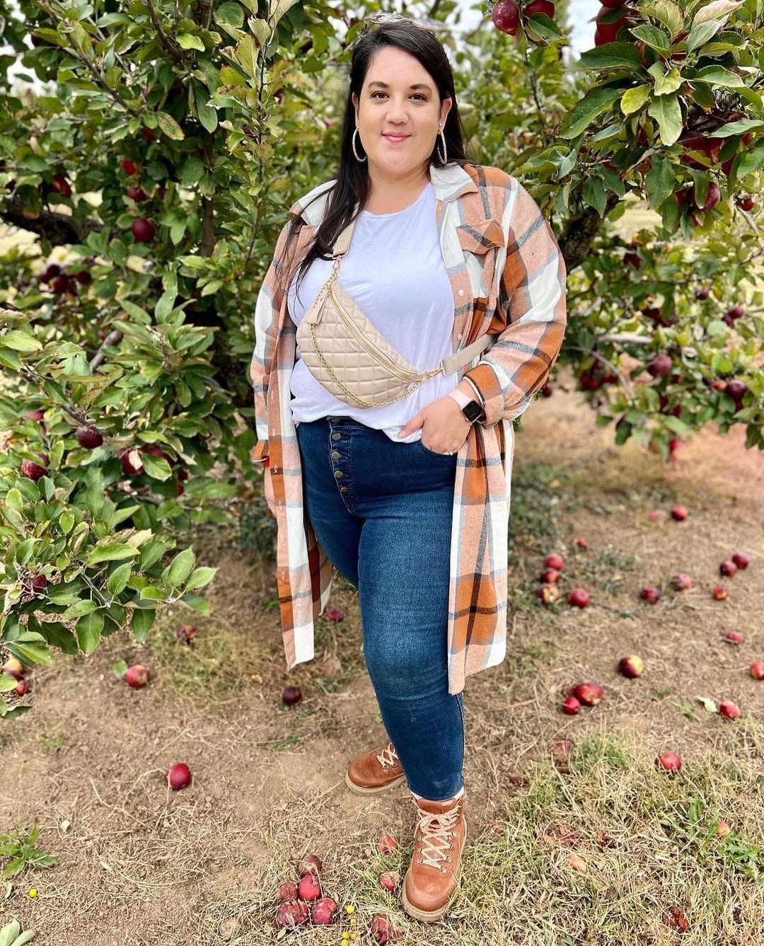 Cozy Plaid Shacket And Denim Fall Look