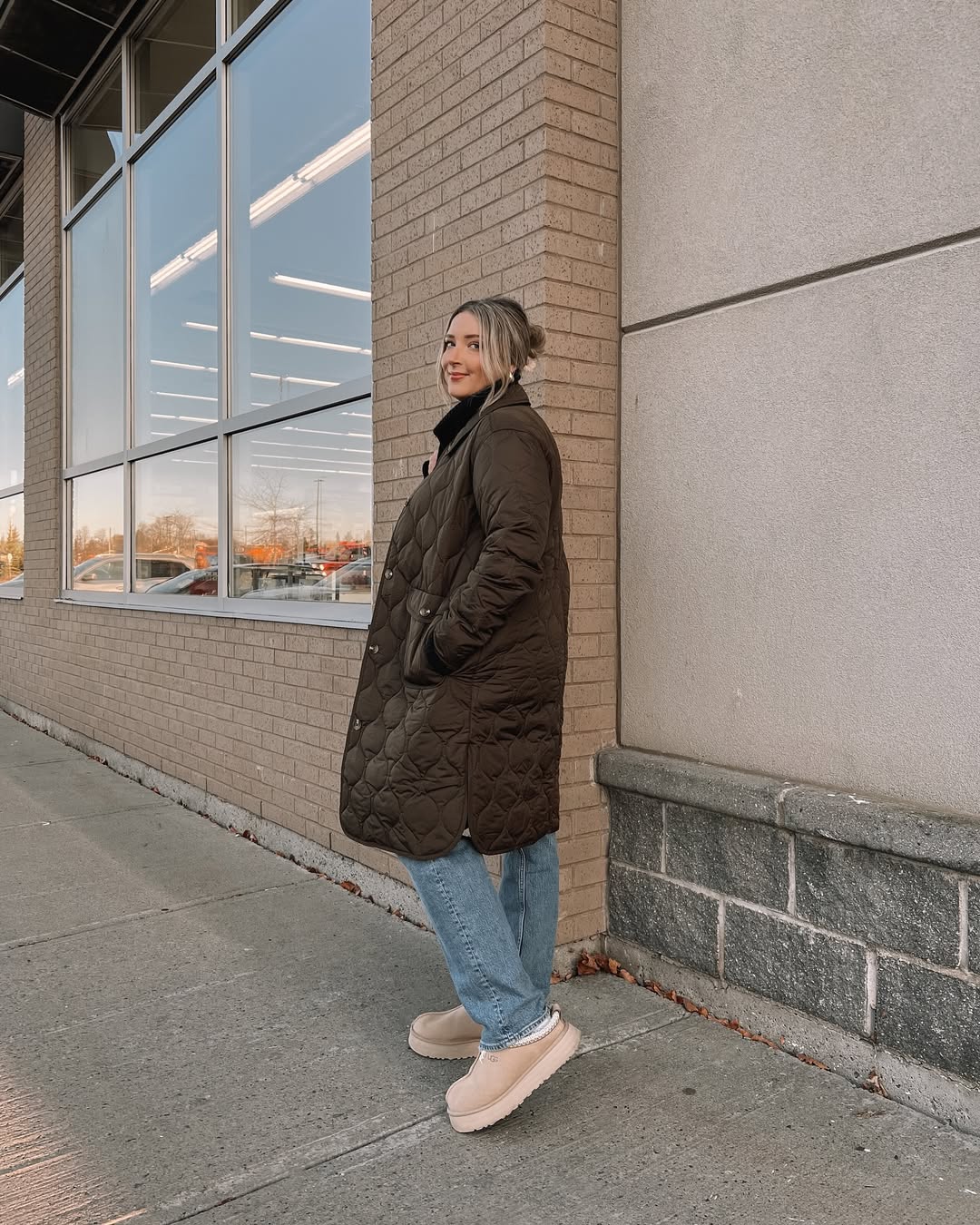 Quilted Barn Jacket And Light Wash Denim