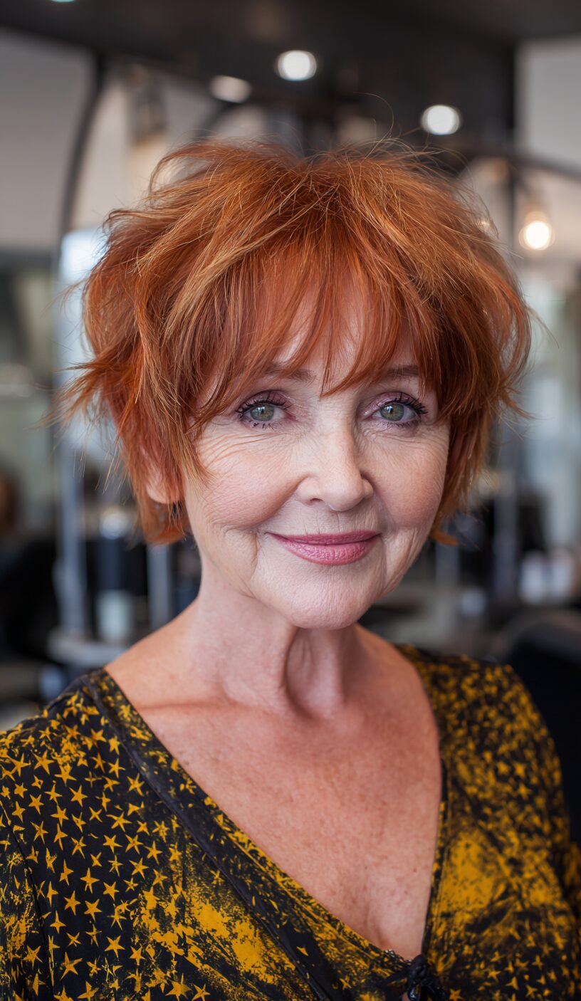 Vibrant Textured Shag Bob for Effortless Flair