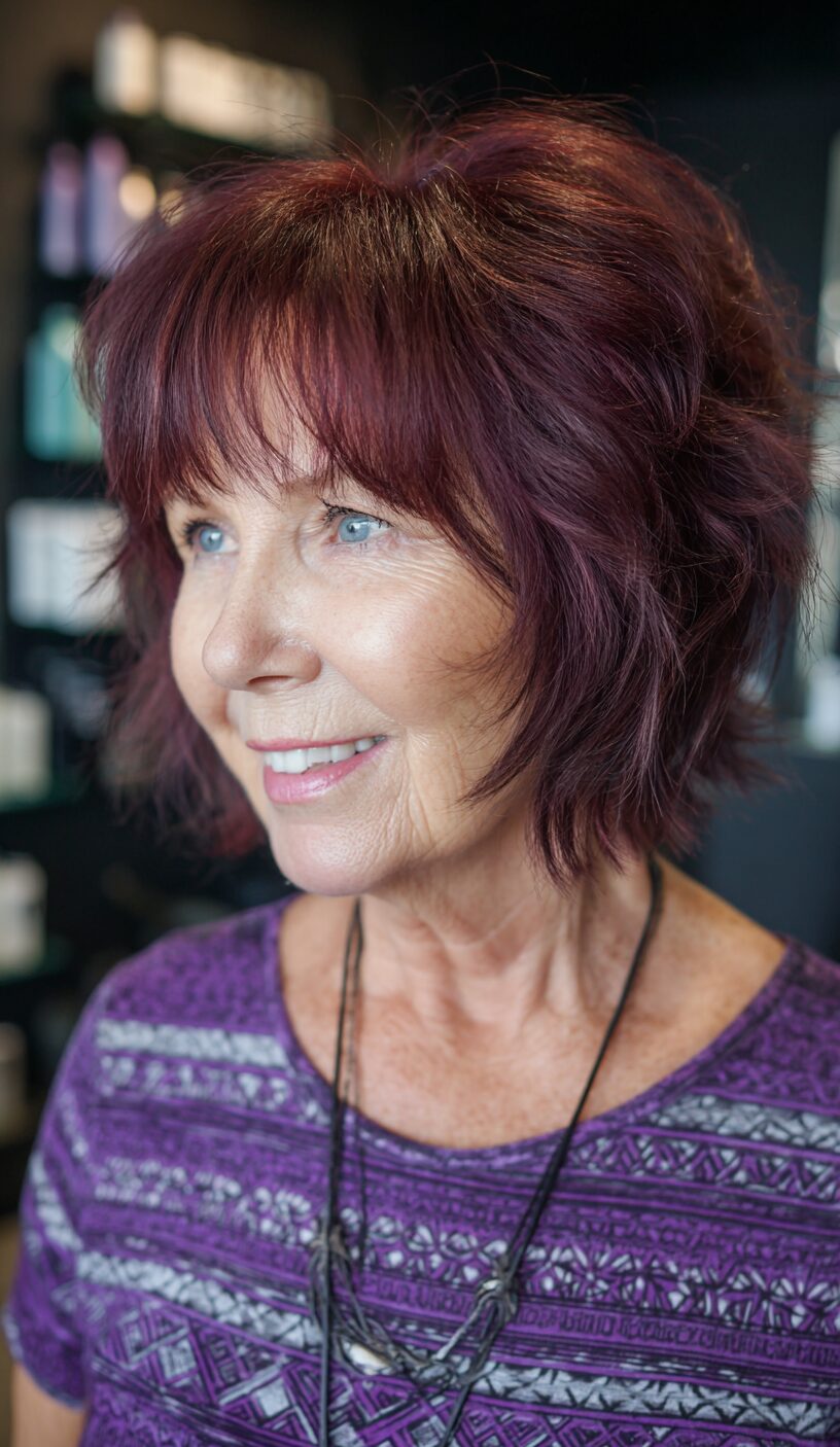 Chic Wispy Shag Bob with Feathered Layers