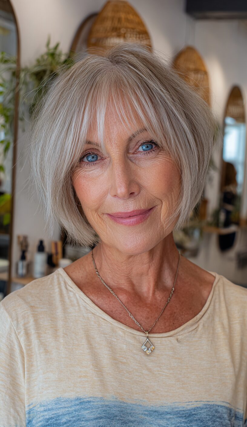 Elegant Layered Shag Bob for Timeless Style