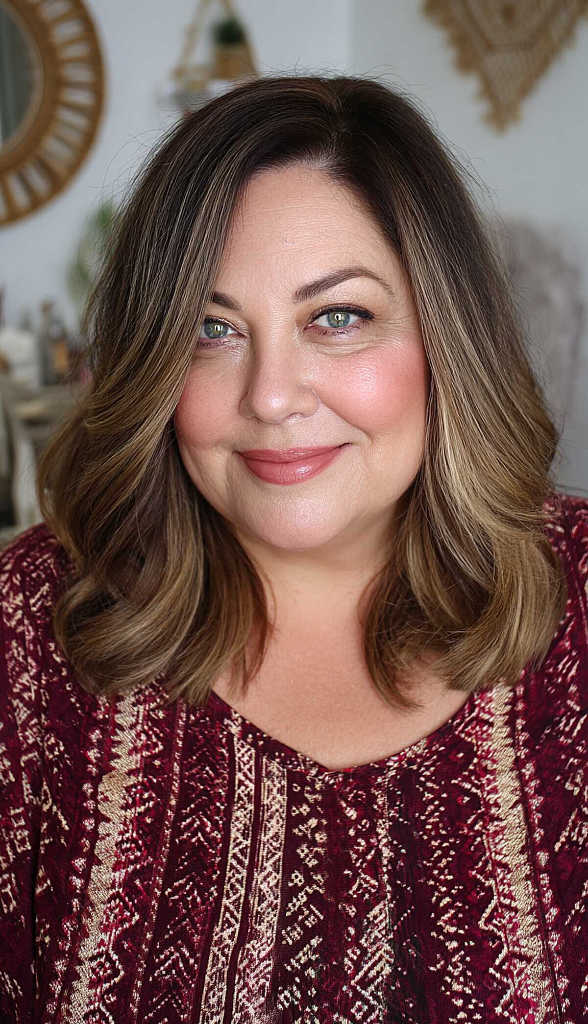 Espresso to caramel balayage layered lob