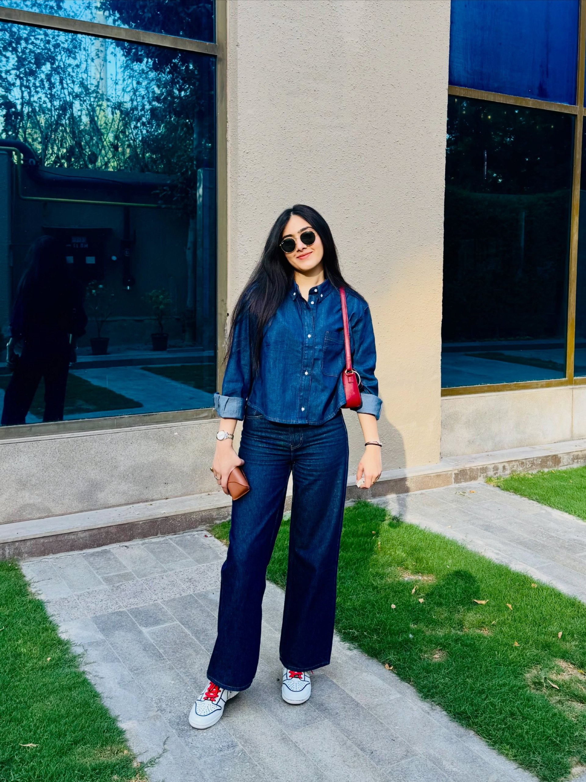 Elevated Denim on Denim Wide Leg Silhouette