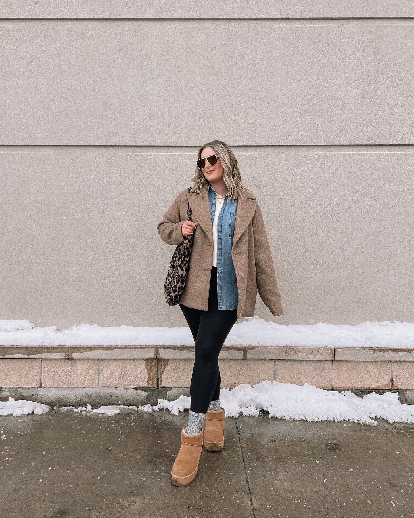 Cozy Layered Look With Teddy Coat