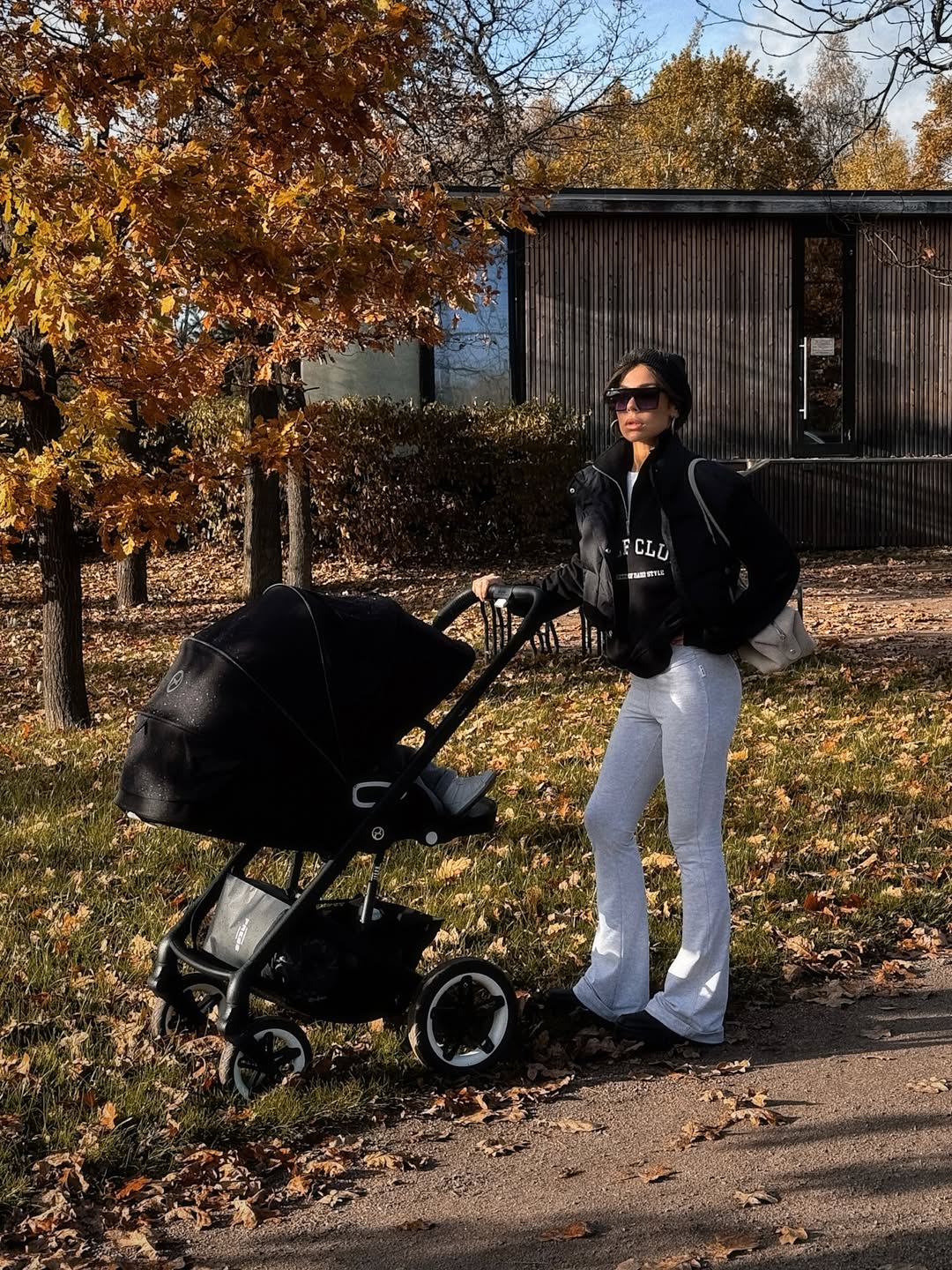 Casual Mom Style With Puffer And Flare Pants