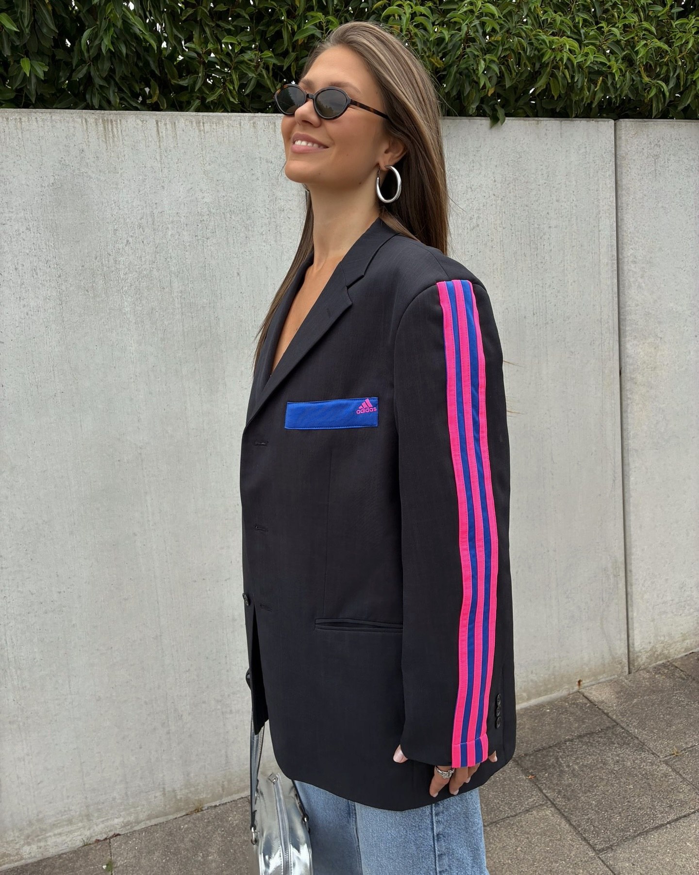 Athletic Inspired Blazer With Denim