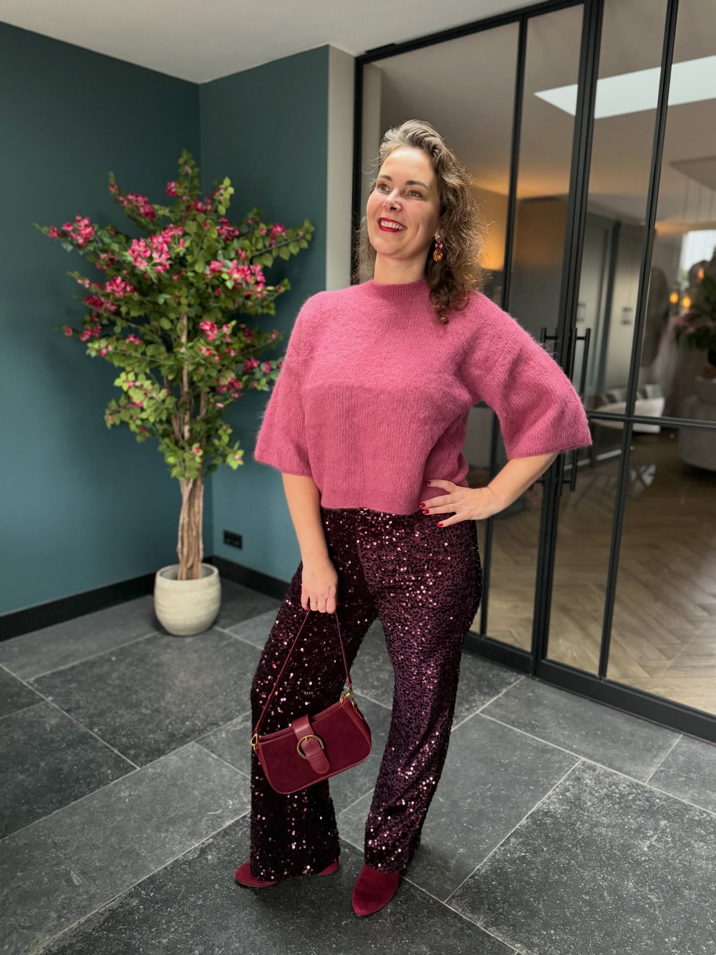 Sparkly Sequins With Cozy Knit For A Glam Night