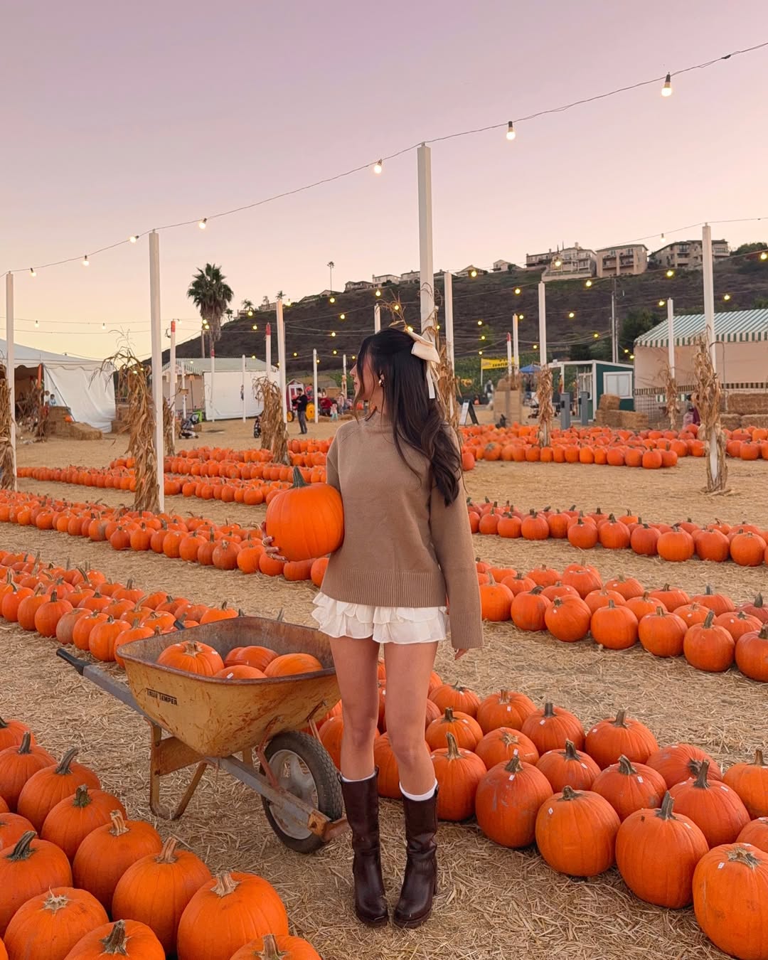 Cozy Knit And Ruffled Skirt Fall Festival Style