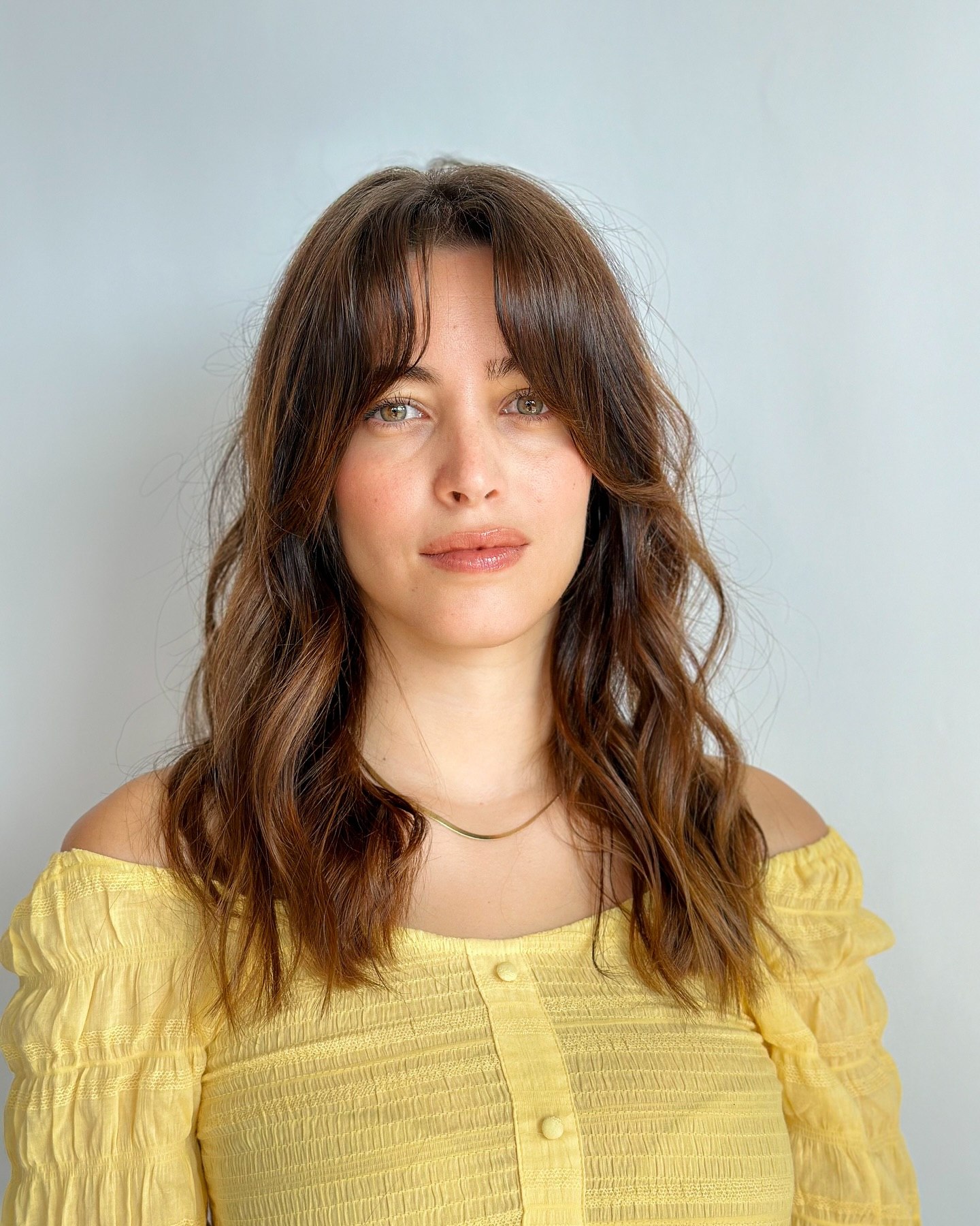 Messy Copper Waves with Face-Framing Layers