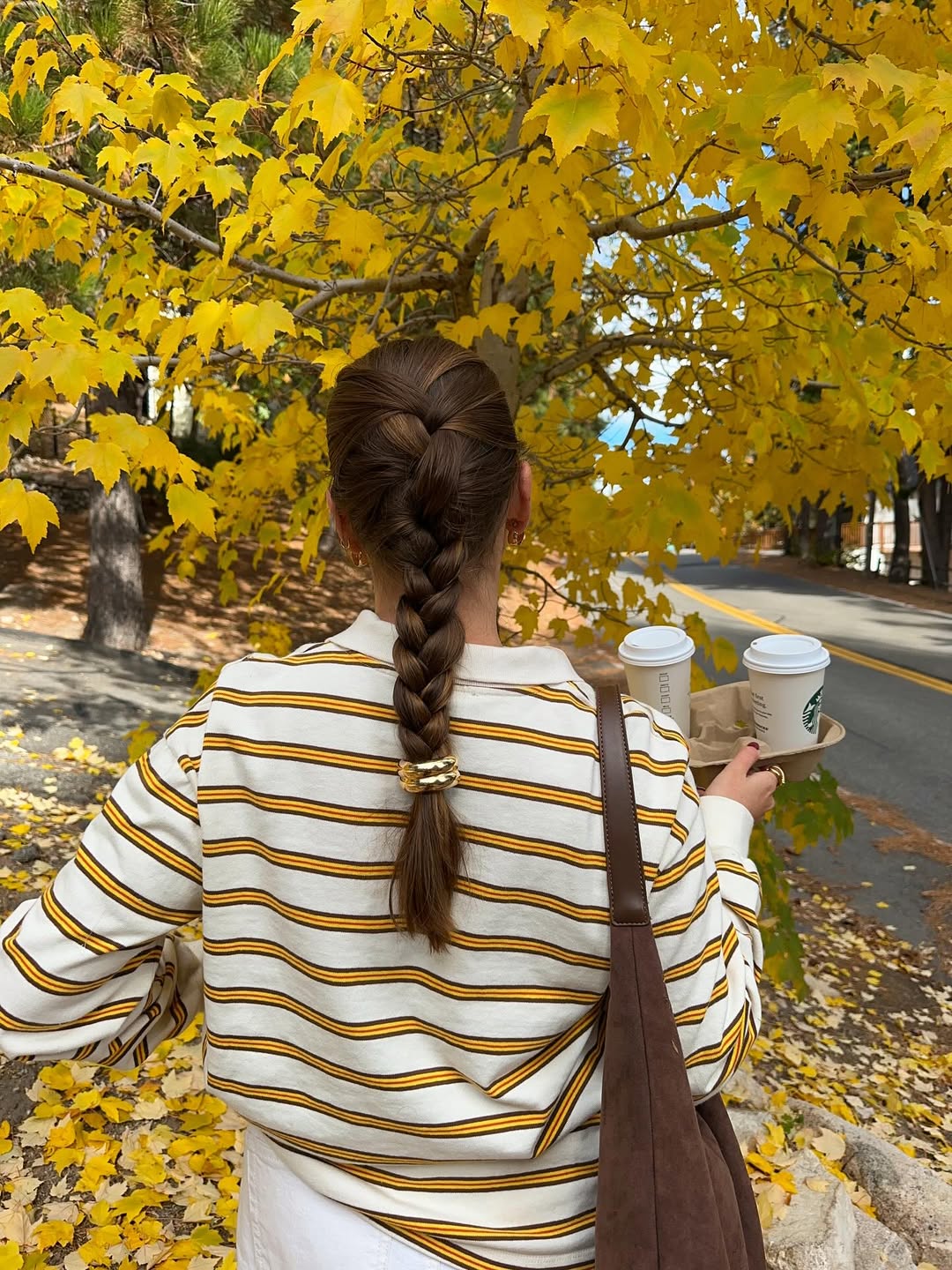 Chic Fishtail Braid With Gold Hair Cuff Accent