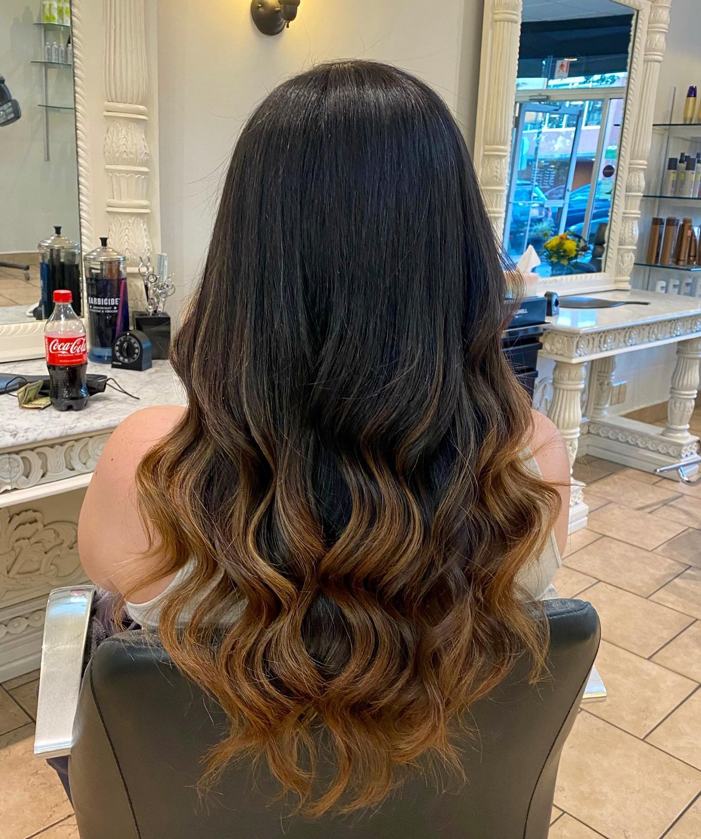 Warm Honey Bronde Ombre Waves For Fall