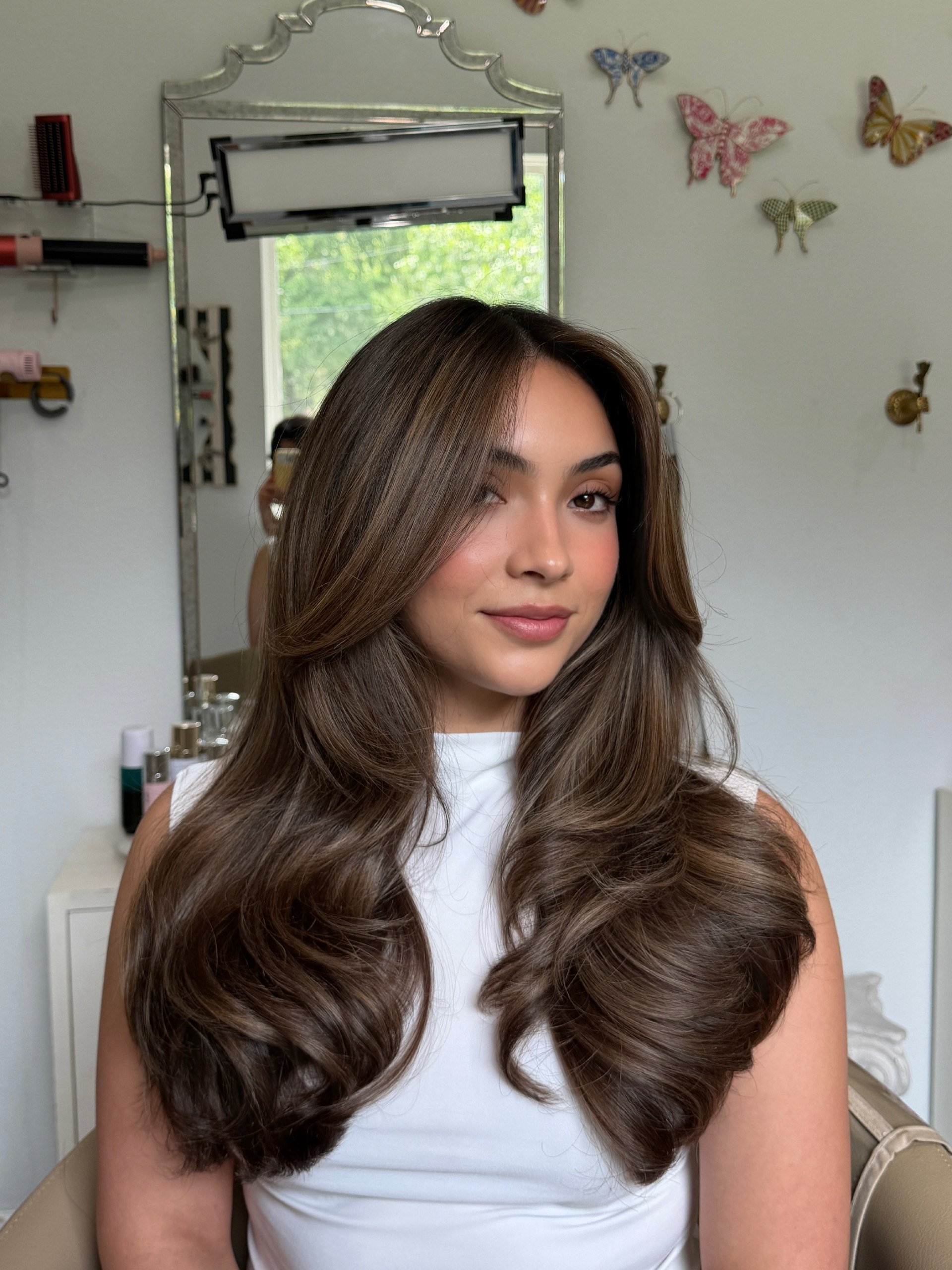 Rich Chocolate Brown Layers With Face Framing